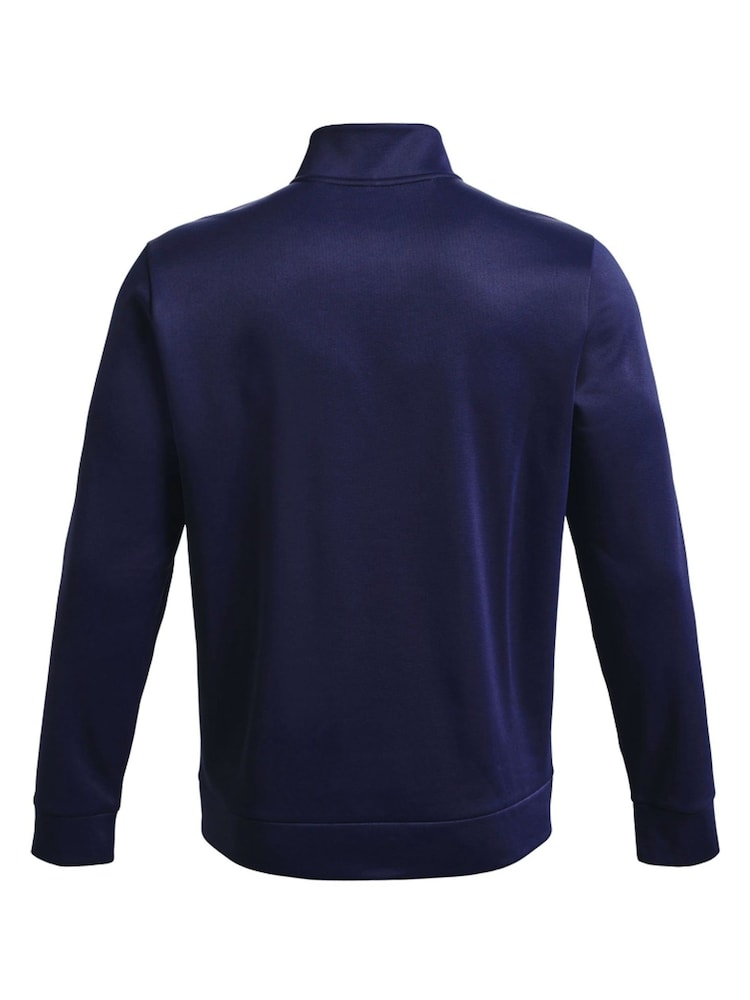 Under Armour Navy Fleece Quarter Zip Sweatshirt - Image 8 of 8