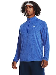Leuchtend Blau - Under Armour Tech Fleece mit kurzem Reißverschluss - Bild 1 von 6