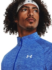 Leuchtend Blau - Under Armour Tech Fleece mit kurzem Reißverschluss - Bild 4 von 6
