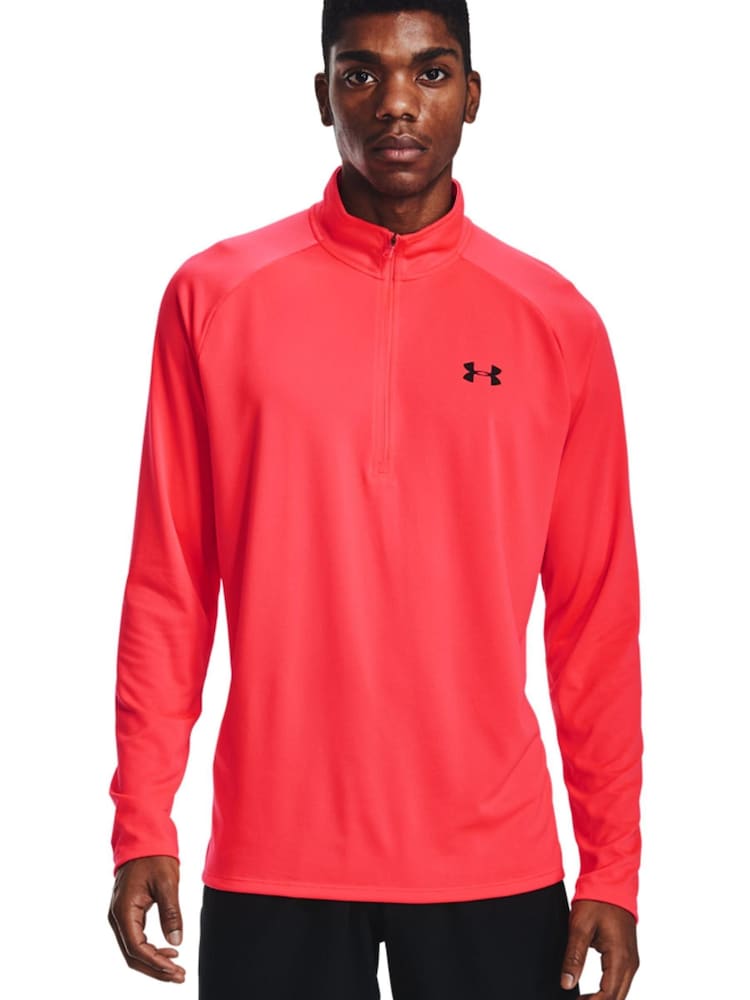 Leuchtend rot - Under Armour Tech Fleece mit kurzem Reißverschluss - Bild 1 von 6