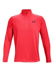 Leuchtend rot - Under Armour Tech Fleece mit kurzem Reißverschluss - Bild 5 von 6