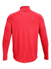 Leuchtend rot - Under Armour Tech Fleece mit kurzem Reißverschluss - Bild 6 von 6