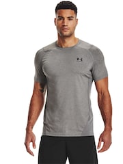 Under Armour Grey Heat Gear Fitted T-Shirt - Image 1 of 3