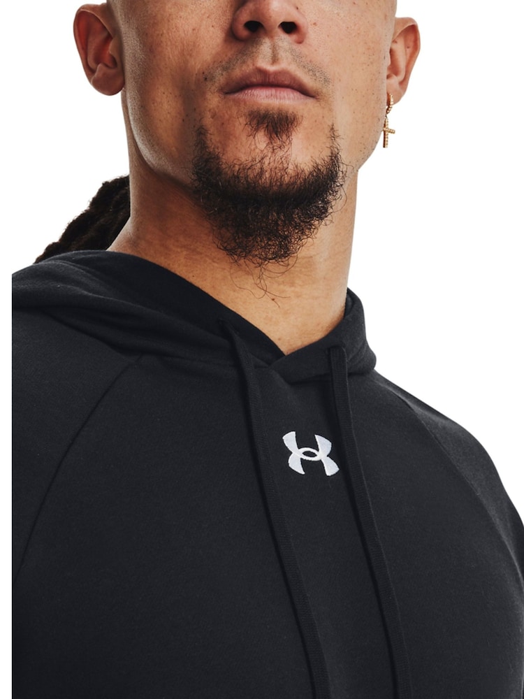 Under Armour Black Rival Fleece Hoodie - Image 4 of 7