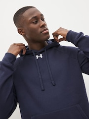 Under Armour Blue Rival Fleece Hoodie - Image 4 of 6