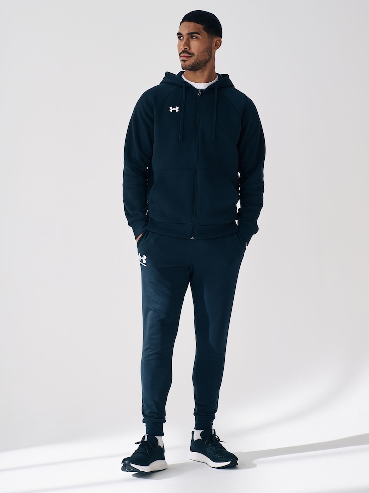 Under Armour Black Rival Fleece Zip Up Hoodie - Image 2 of 7