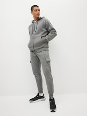 Under Armour Grey Rival Fleece Zip Up Hoodie - Image 2 of 6