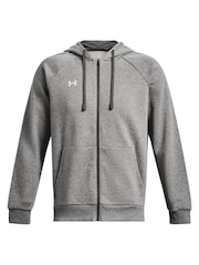 Under Armour Grey Rival Fleece Zip Up Hoodie - Image 5 of 6