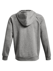 Under Armour Grey Rival Fleece Zip Up Hoodie - Image 6 of 6