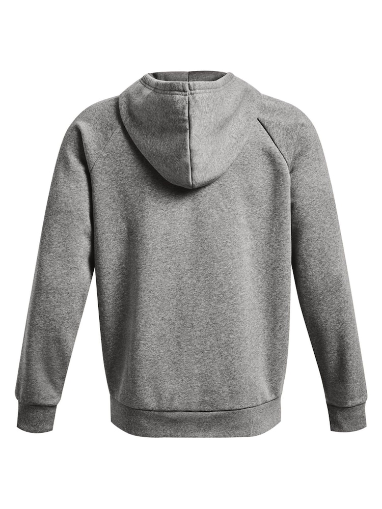 Under Armour Grey Rival Fleece Zip Up Hoodie - Image 6 of 6
