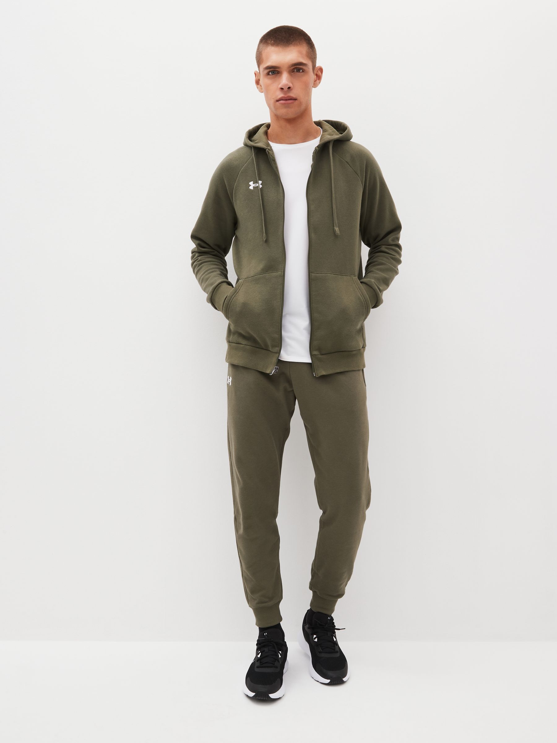 Buy Under Armour Green Rival Fleece Zip Up Hoodie from the Next UK online shop