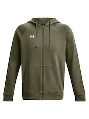 Under Armour Green Rival Fleece Zip Up Hoodie - Image 7 of 8