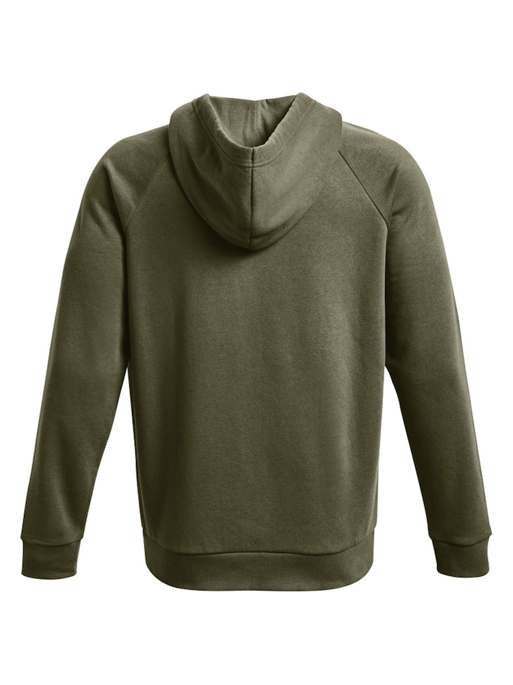 Under Armour Green Rival Fleece Zip Up Hoodie - Image 8 of 8