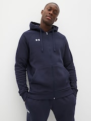Under Armour Blue Rival Fleece Zip Up Hoodie - Image 1 of 7