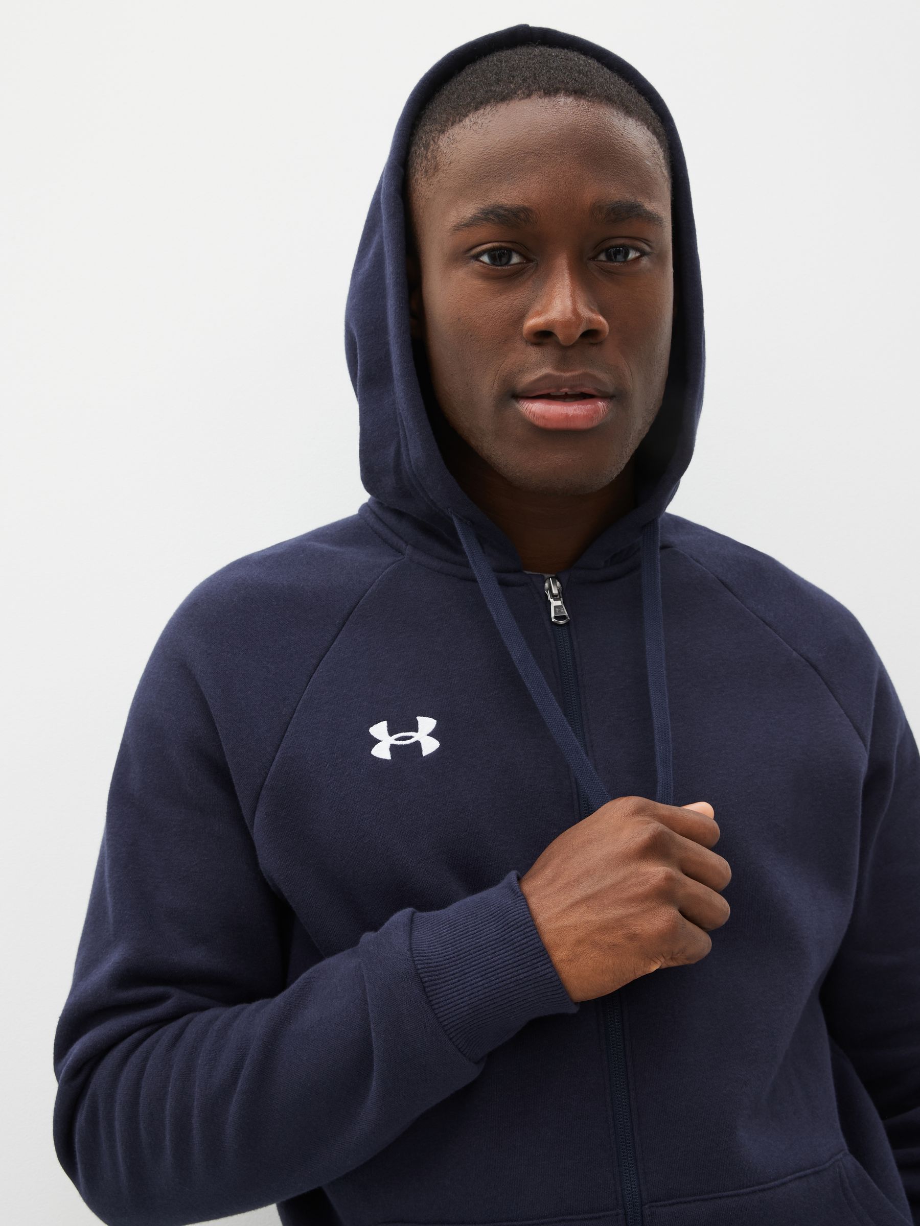 Under armour blue zip up hoodie top