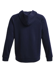 Under Armour Blue Rival Fleece Zip Up Hoodie - Image 7 of 7