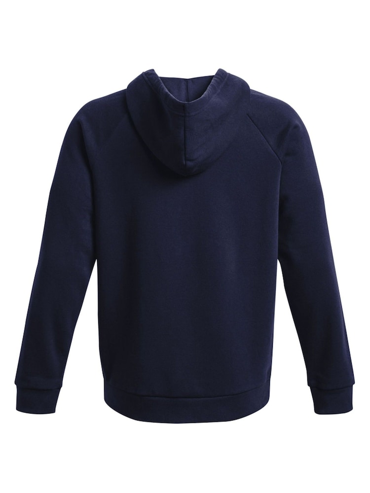 Under Armour Blue Rival Fleece Zip Up Hoodie - Image 7 of 7