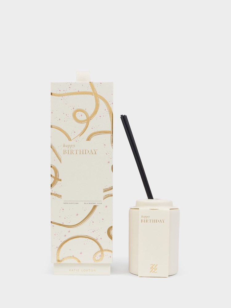 Katie Loxton Happy Birthday Blackberry Noir Reed Diffuser - Image 1 of 5 Katie Loxton Happy Birthday Blackberry Noir Reed Diffuser - Image 1 of 5