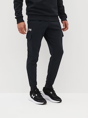 Under Armour Black Rival Fleece Cargo Joggers - Image 1 of 6