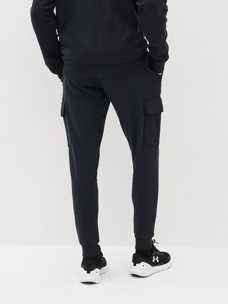 Under Armour Black Rival Fleece Cargo Joggers - Image 2 of 6
