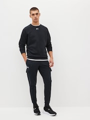 Under Armour Black Rival Fleece Cargo Joggers - Image 3 of 6