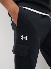 Under Armour Black Rival Fleece Cargo Joggers - Image 4 of 6