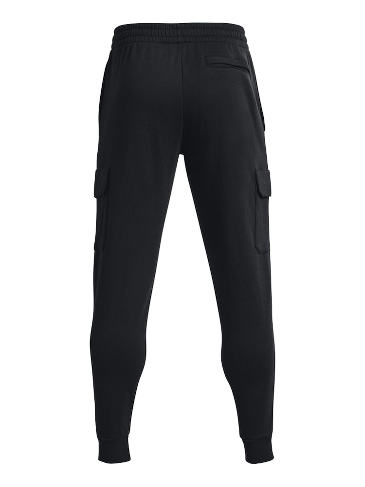 Under Armour Black Rival Fleece Cargo Joggers - Image 6 of 6