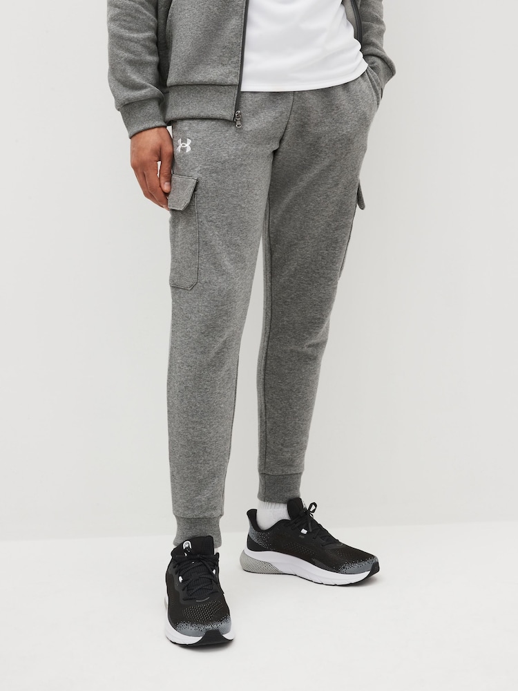Under Armour Grey Rival Fleece Cargo Joggers - Image 1 of 7
