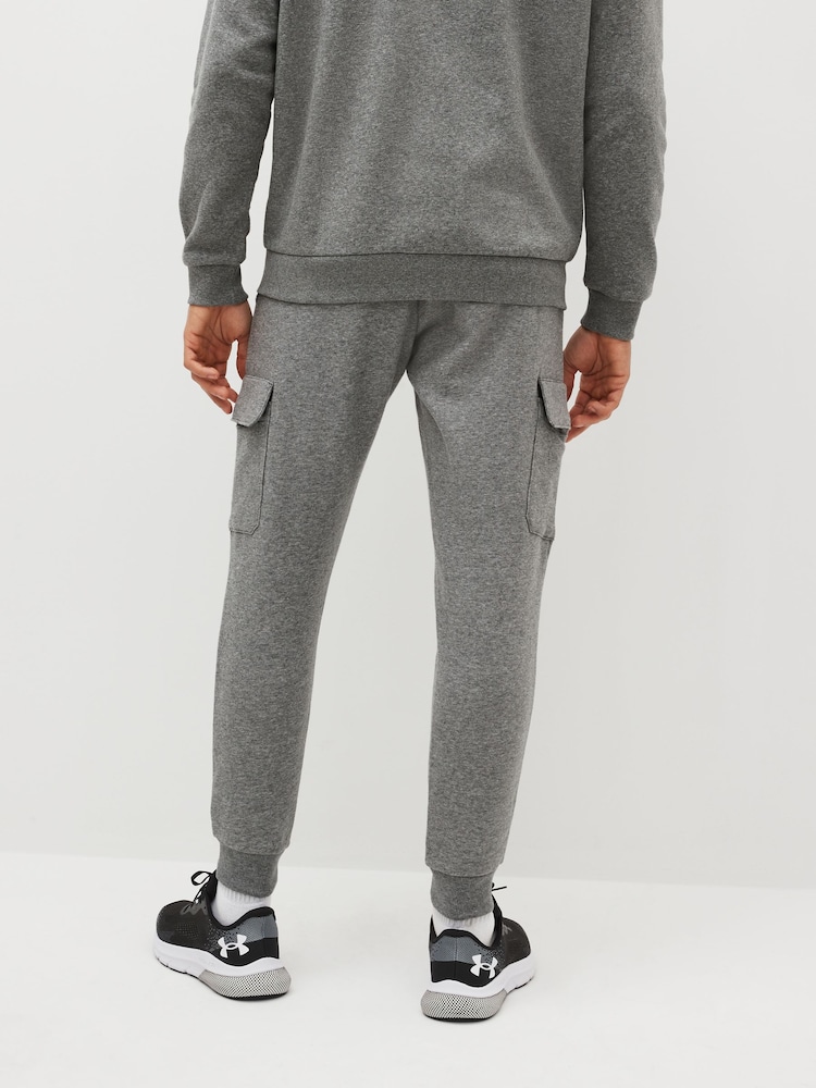 Under Armour Grey Rival Fleece Cargo Joggers - Image 2 of 7