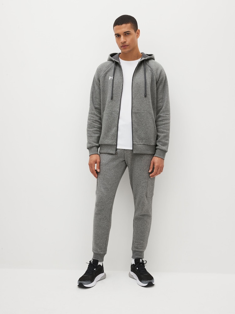 Under Armour Grey Rival Fleece Cargo Joggers - Image 3 of 7