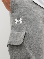 Under Armour Grey Rival Fleece Cargo Joggers - Image 4 of 7