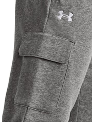 Under Armour Grey Rival Fleece Cargo Joggers - Image 5 of 7