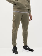 Under Armour Green Rival Fleece Cargo Joggers - Image 1 of 6