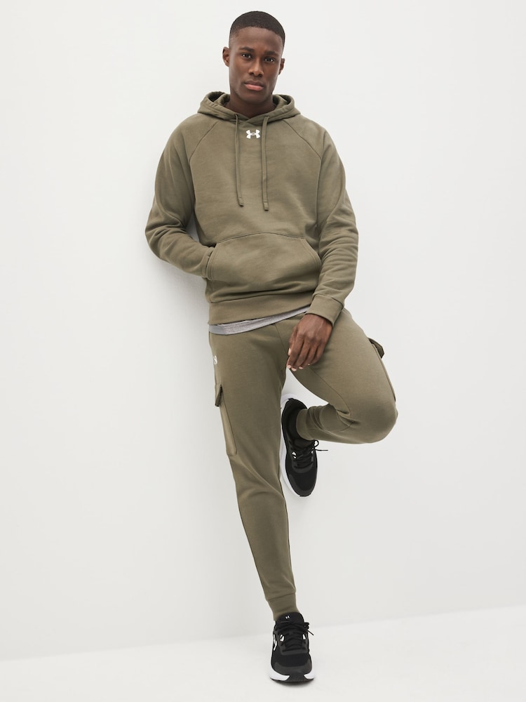 Under Armour Green Rival Fleece Cargo Joggers - Image 2 of 6