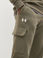 Under Armour Green Rival Fleece Cargo Joggers - Image 4 of 6
