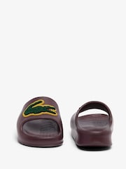 Lacoste Red Fleece Lined Serve Slide Slippers - Image 5 of 7