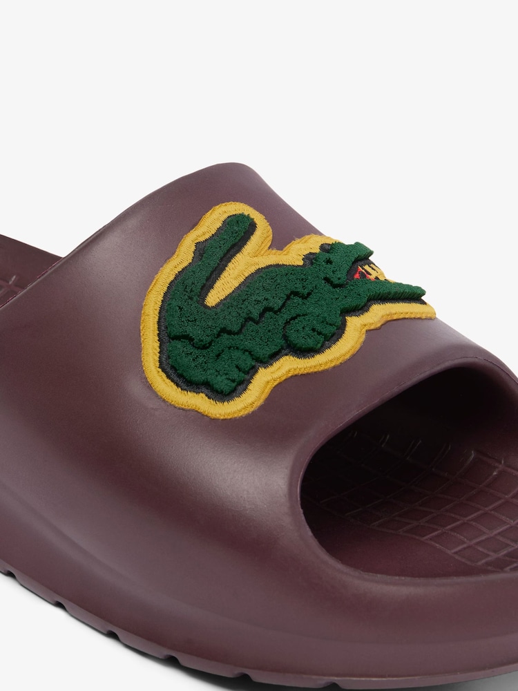 Lacoste Red Fleece Lined Serve Slide Slippers - Image 7 of 7 Lacoste Red Fleece Lined Serve Slide Slippers - Image 7 of 7