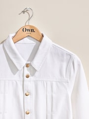 Weiß - Own. Kurzer Denim-Overall - Bild 8 von 15