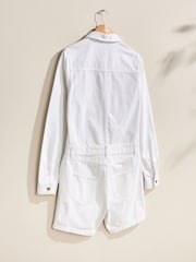 Weiß - Own. Kurzer Denim-Overall - Bild 9 von 15