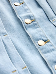 Bleach-Waschung - Own. Kurzer Denim-Overall - Bild 13 von 16