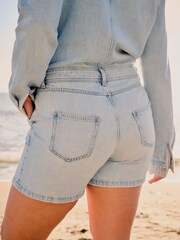Bleach-Waschung - Own. Kurzer Denim-Overall - Bild 16 von 16