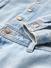 Bleach-Waschung - Own. Kurzer Denim-Overall - Bild 6 von 16