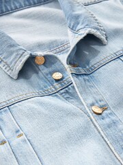 Bleach-Waschung - Own. Kurzer Denim-Overall - Bild 7 von 16