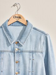 Bleach-Waschung - Own. Kurzer Denim-Overall - Bild 8 von 16