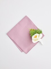 Pink Pocket Square & Corsage Set - Image 1 of 3