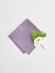 Purple Pocket Square & Corsage Set - Image 1 of 3