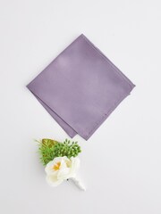 Purple Pocket Square & Corsage Set - Image 2 of 3