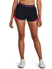 Under Armour Black/Pink Play Up 3.0 Shorts - Image 1 of 6