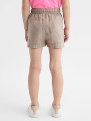Reiss Mink Cleo 4-9 yrs Linen Drawstring Shorts - Image 5 of 6