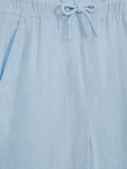 Reiss Ice Blue Cleo 4-9 yrs Linen Drawstring Trousers - Image 6 of 6